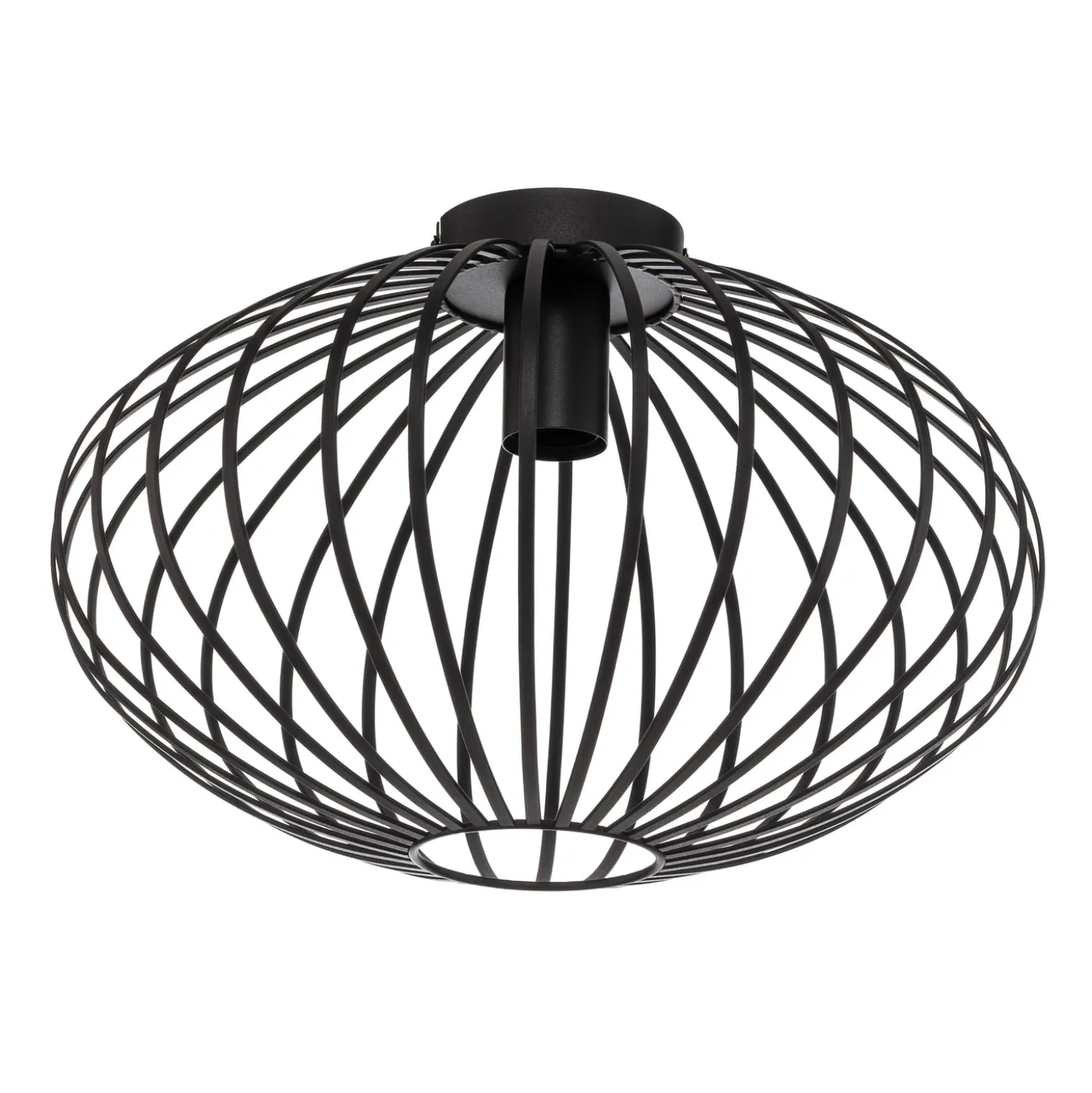 Lindby Deckenleuchte Maivi, schwarz, 40 cm, Eisen, Käfig