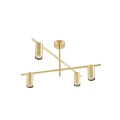 Lindby Deckenleuchte Marilou, messing, 4-flammig, Ø 70 cm