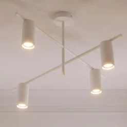 Lindby Deckenleuchte Marilou, weiß, 4-flammig, Ø 70 cm