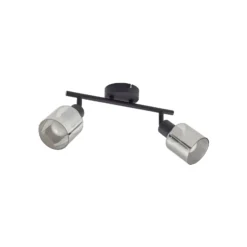 Lindby Deckenleuchte Netty, 4-flammig, grau, Glas