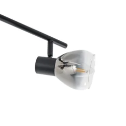 Lindby Deckenleuchte Pendura, 4-flammig, schwarz, Glas