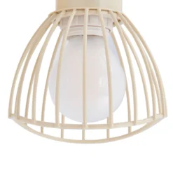 Lindby Deckenleuchte Piena, beige, 1-flg., Metall, Ø 93,cm