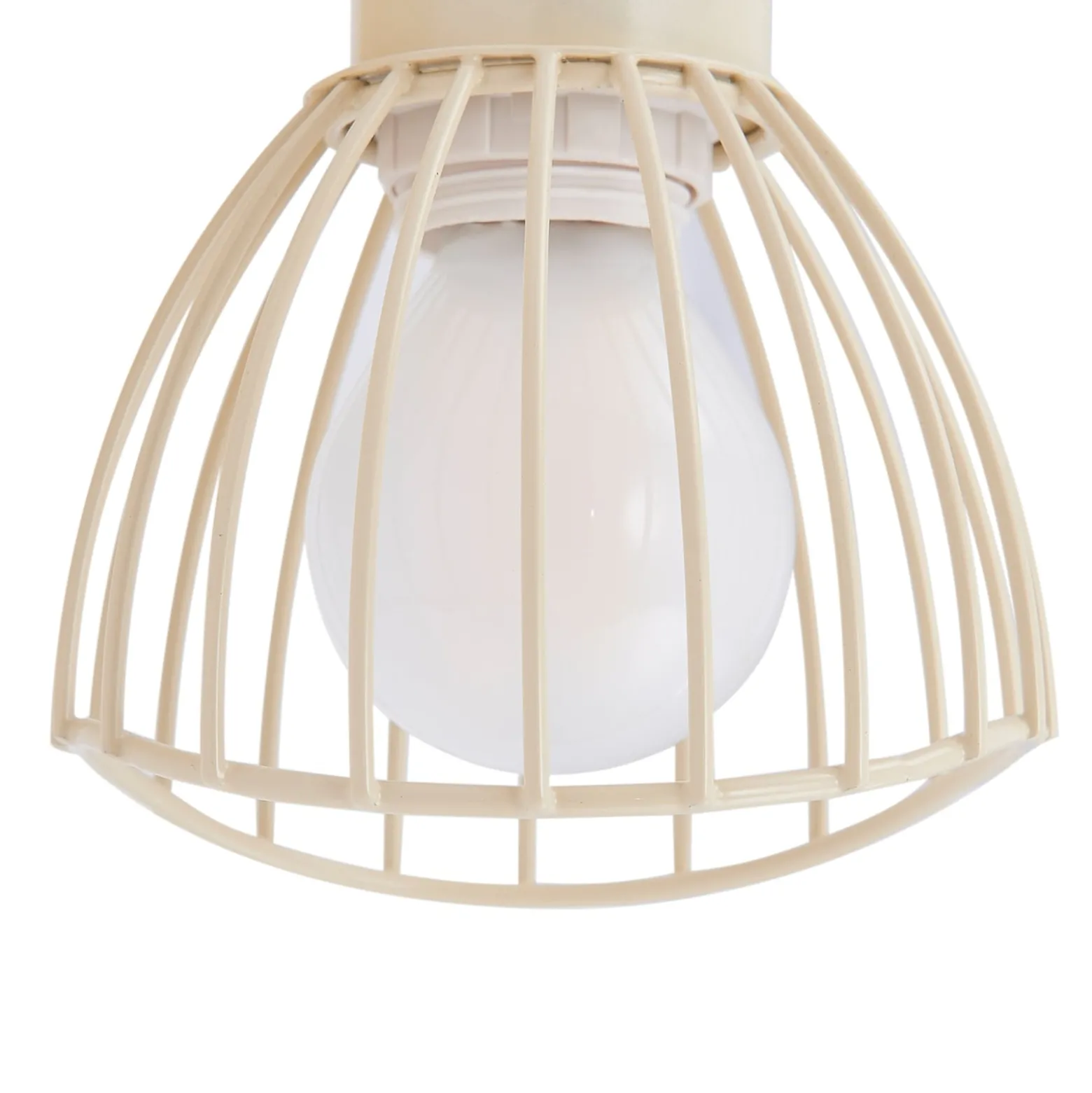 Lindby Deckenleuchte Piena, beige, 1-flg., Metall, Ø 93,cm