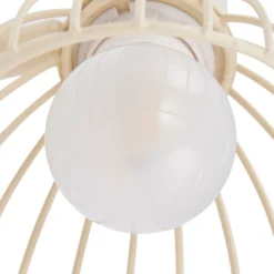 Lindby Deckenleuchte Piena, beige, 1-flg., Metall, Ø 93,cm