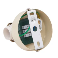 Lindby Deckenleuchte Piena, beige, 1-flg., Metall, Ø 93,cm