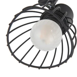 Lindby Deckenleuchte Piena, schwarz, 2-flg., Metall, 39cm