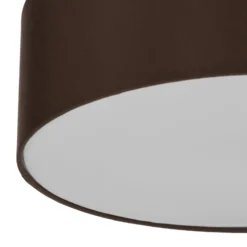 Lindby Deckenleuchte Sebatin, Ø 40 cm, hellbraun, Stoff, E27