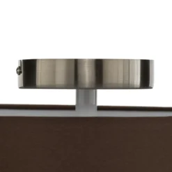 Lindby Deckenleuchte Sebatin, Ø 40 cm, hellbraun, Stoff, E27