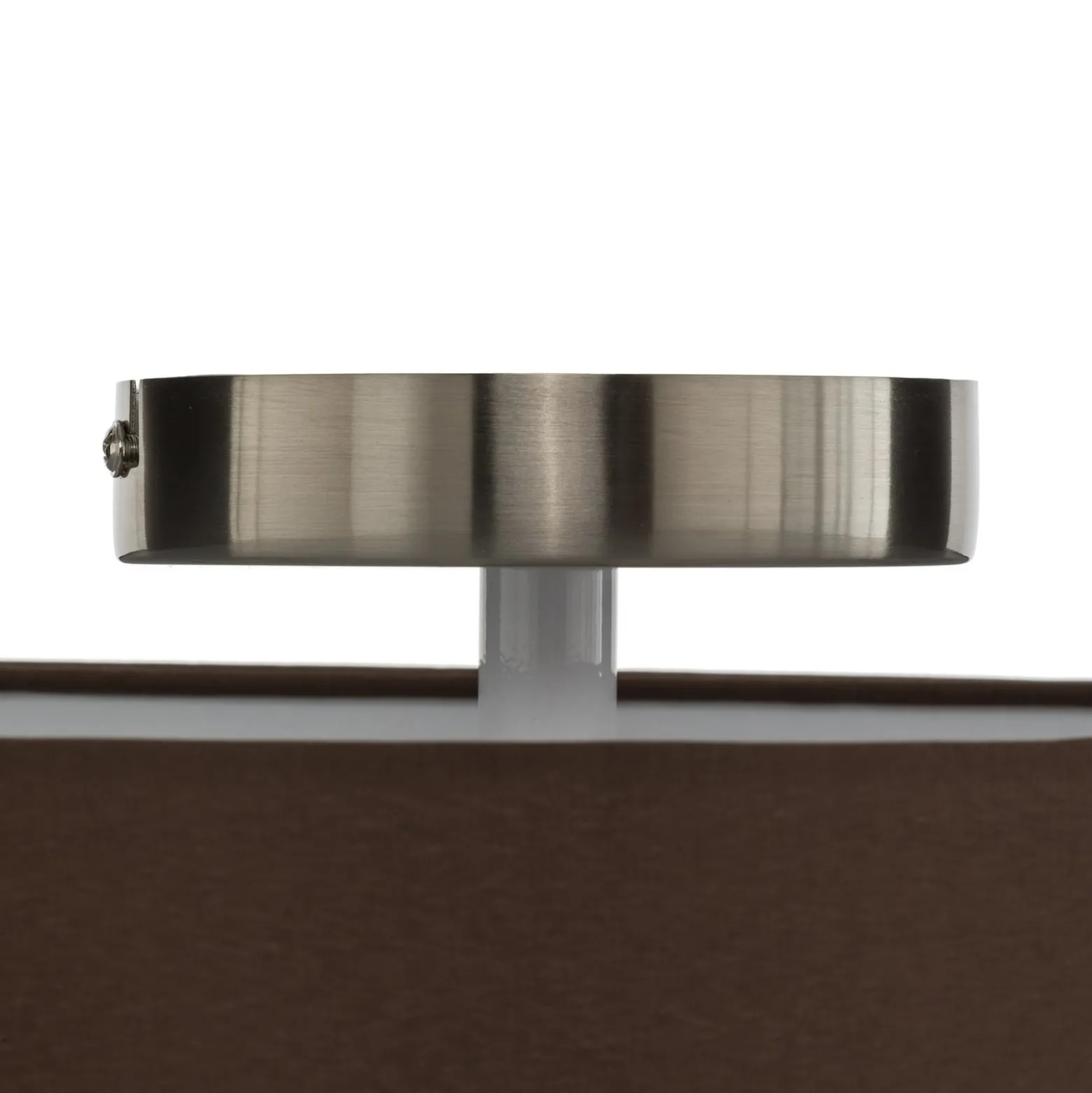 Lindby Deckenleuchte Sebatin, Ø 40 cm, hellbraun, Stoff, E27