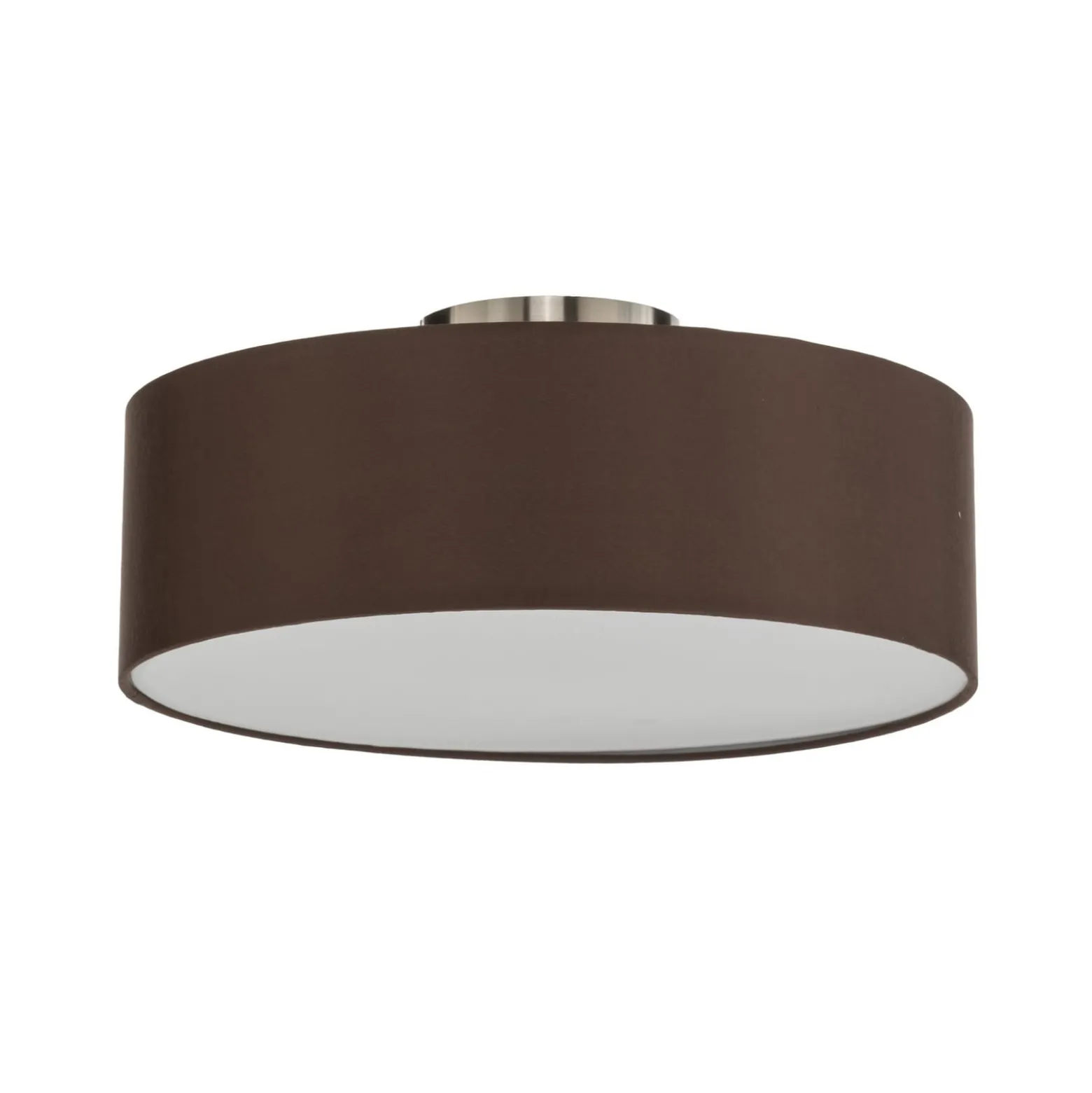 Lindby Deckenleuchte Sebatin, Ø 40 cm, hellbraun, Stoff, E27