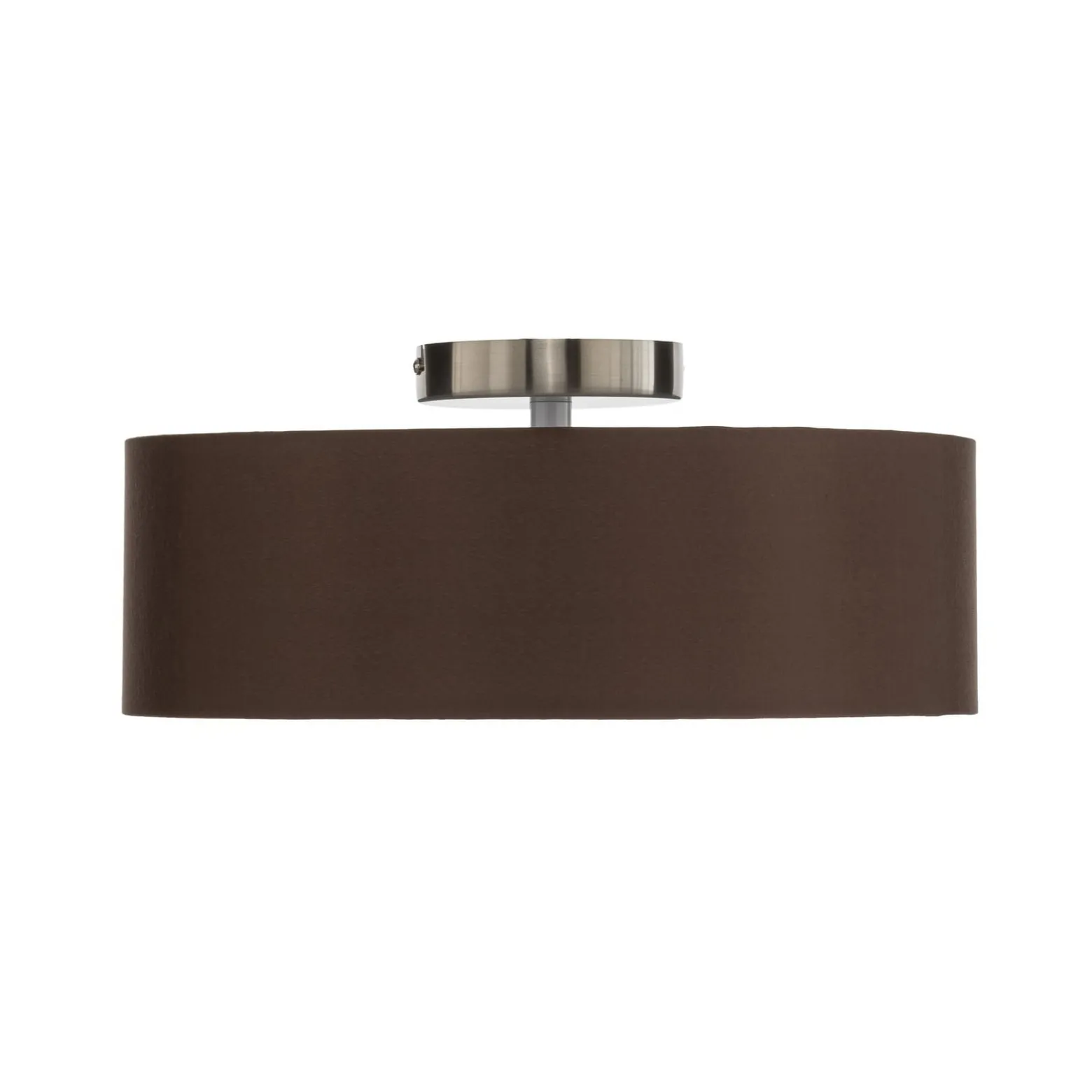 Lindby Deckenleuchte Sebatin, Ø 40 cm, hellbraun, Stoff, E27