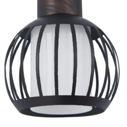 Lindby Deckenleuchte Solm, rost, Eisen, 3-flammig