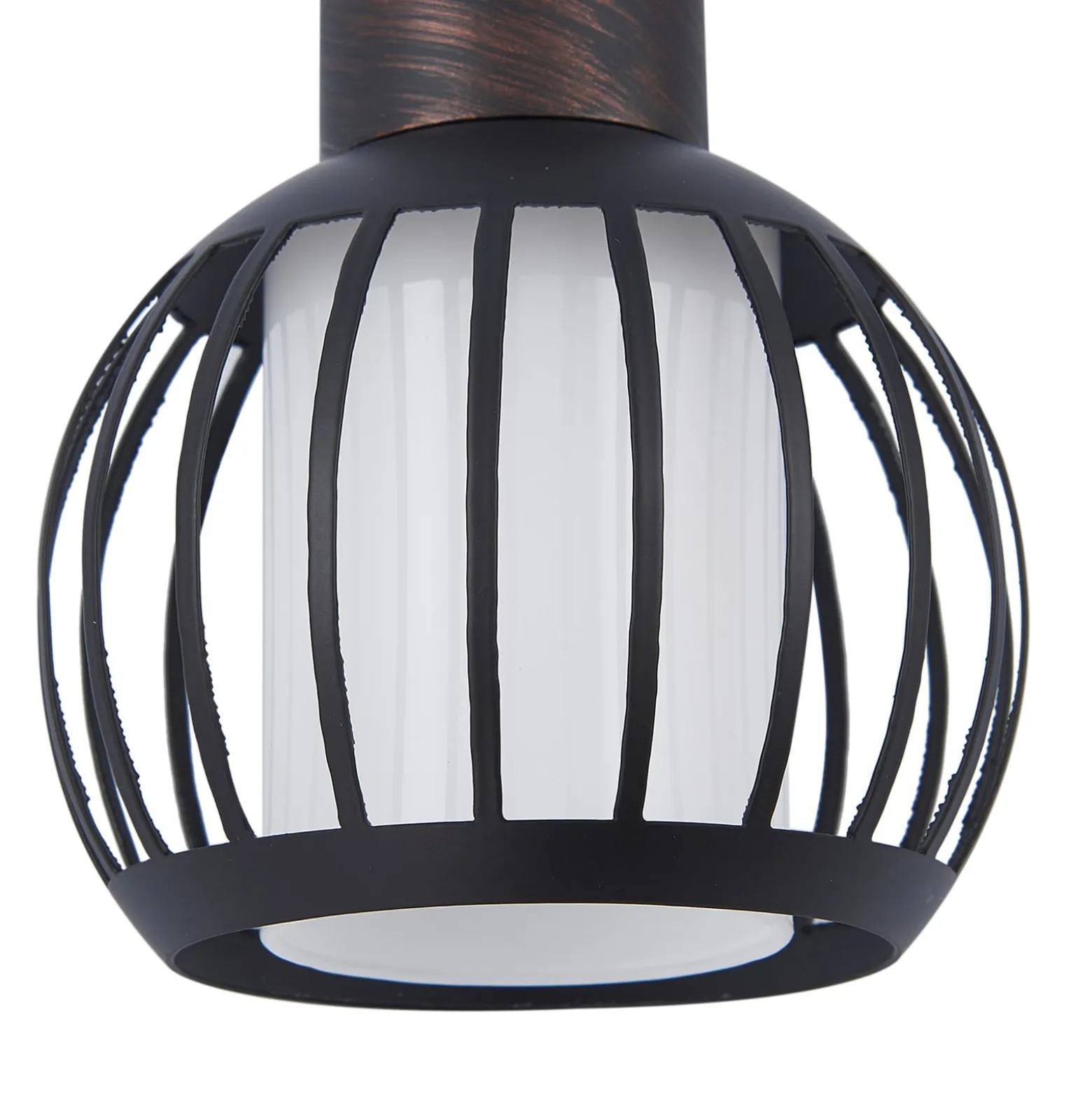 Lindby Deckenleuchte Solm, rost, Eisen, 3-flammig