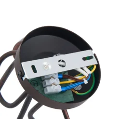 Lindby Deckenleuchte Solm, rost, Eisen, 3-flammig