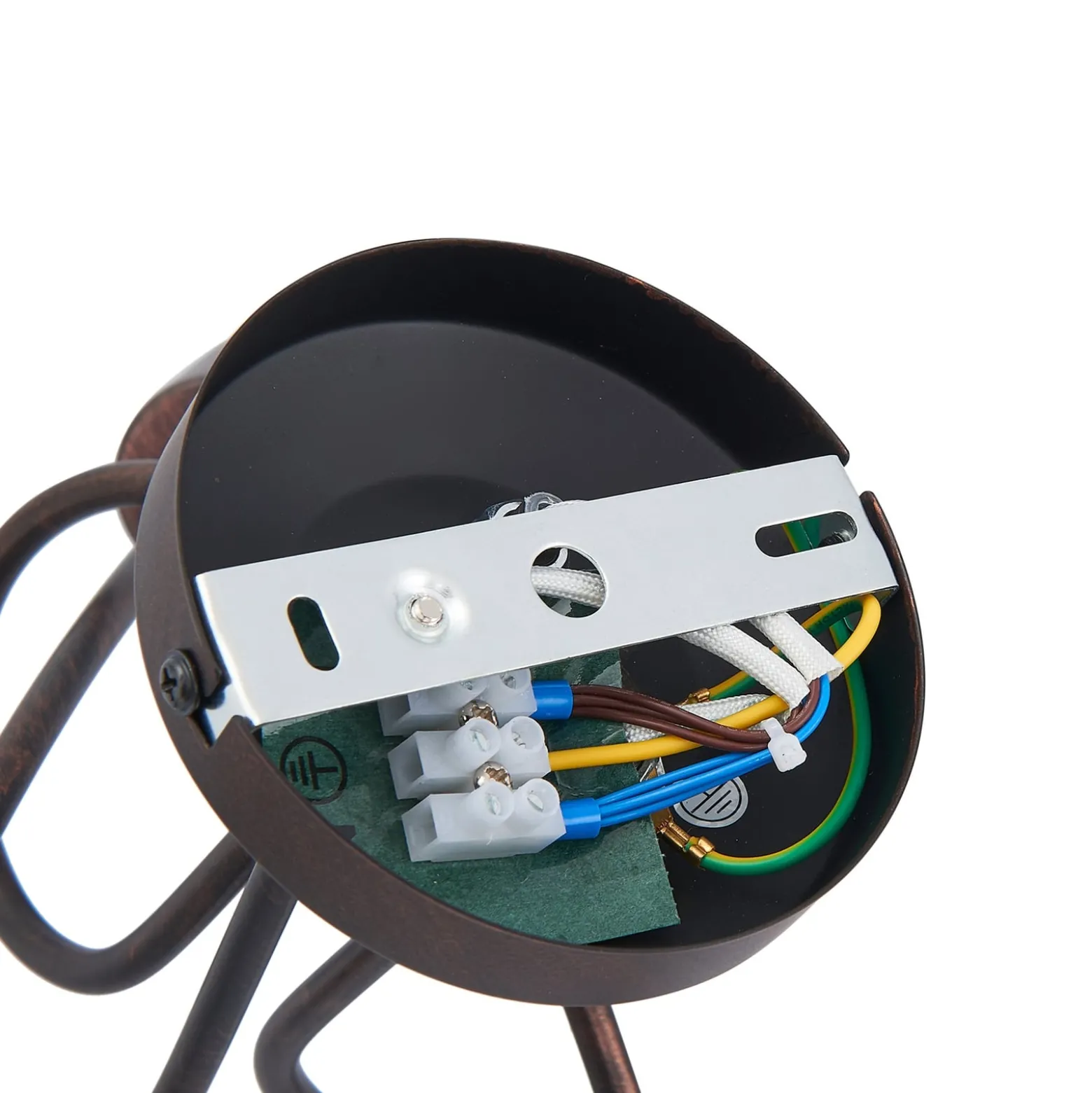 Lindby Deckenleuchte Solm, rost, Eisen, 3-flammig