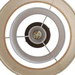 Lindby Deckenleuchte Soula, Ø 26 cm, beige, Kunststoff, E27
