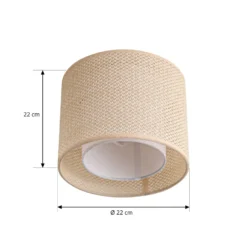 Lindby Deckenleuchte Soula, Ø 26 cm, beige, Kunststoff, E27