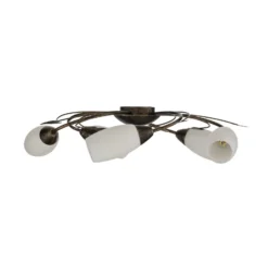 Lindby Deckenleuchte Stefania, 5-flg., schwarz/gold, Ø58cm