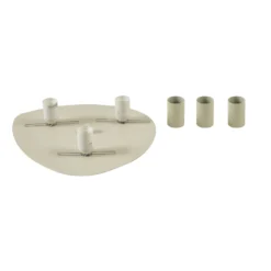 Lindby Deckenleuchte Tommen, creme/grün, Eisen, 35 x 37,2 cm