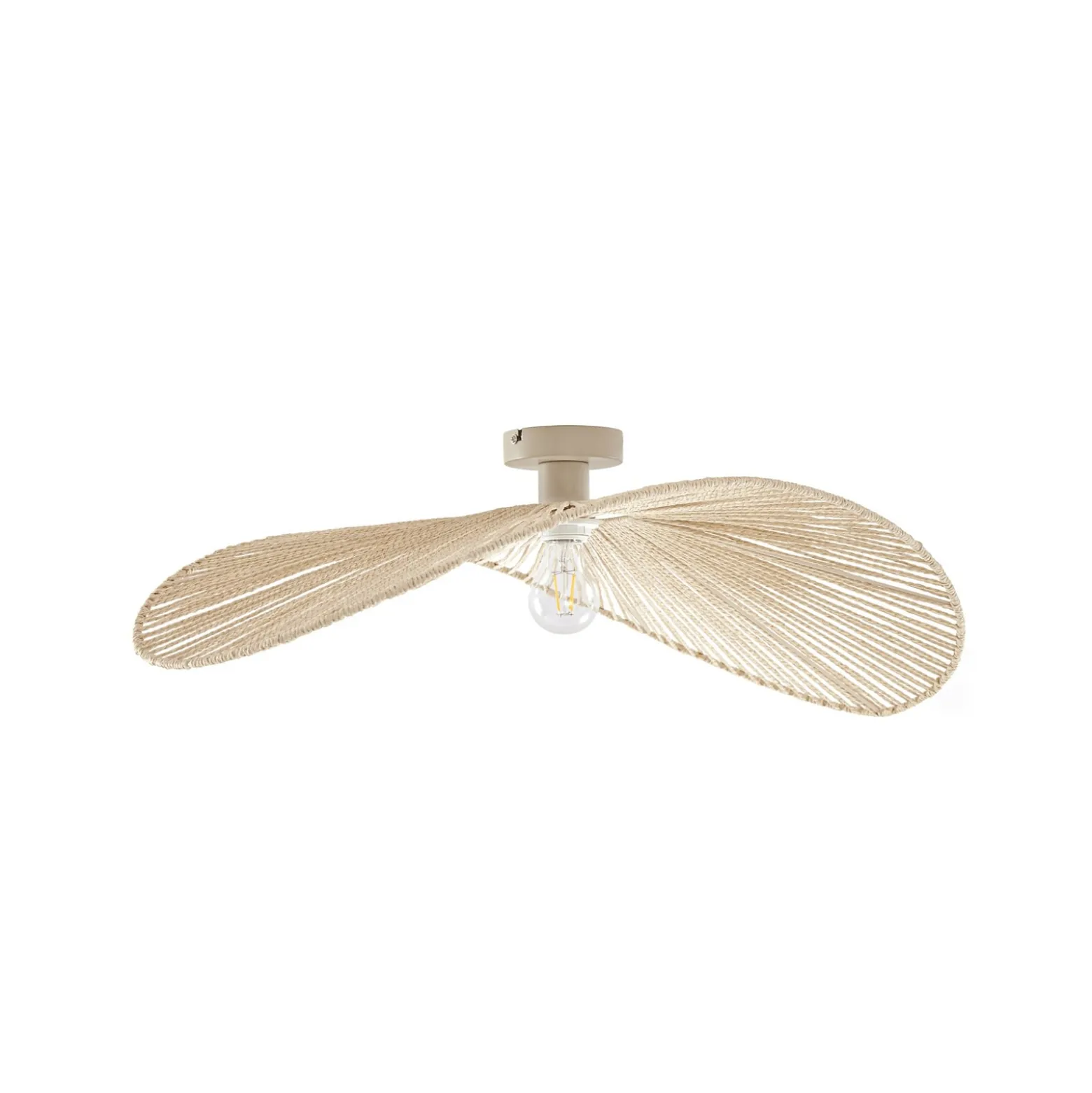 Lindby Deckenleuchte Valdorin, beige, 75 cm x 50 cm, Papier