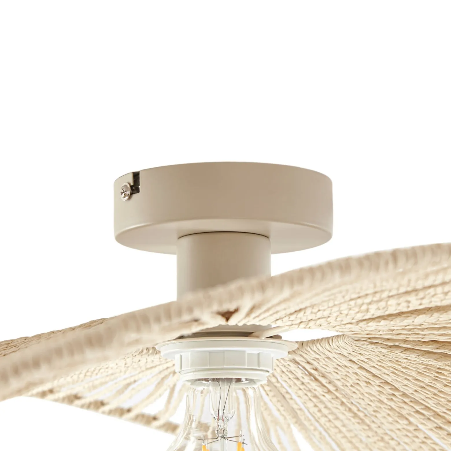 Lindby Deckenleuchte Valdorin, beige, 75 cm x 50 cm, Papier