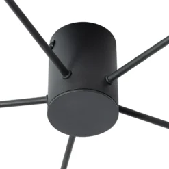 Lindby Deckenleuchte Valisa, schwarz, 5-flammig
