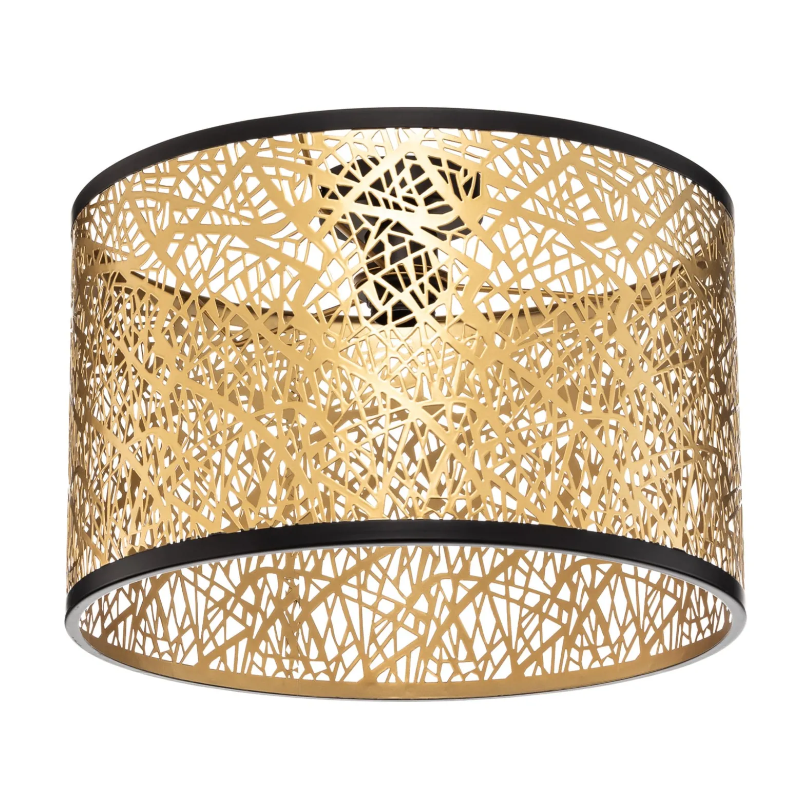 Lindby Deckenleuchte Yonah, goldfarben, Metall, Ø 40 cm, E27
