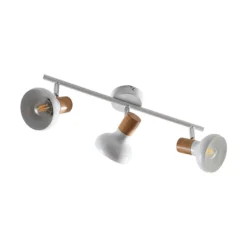 Lindby Deckenstrahler Fridolin, 50cm, 3-flg., weiß, Metall