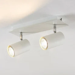 Lindby Deckenstrahler Joffrey, 31 cm, 2-flg., weiß, GU10