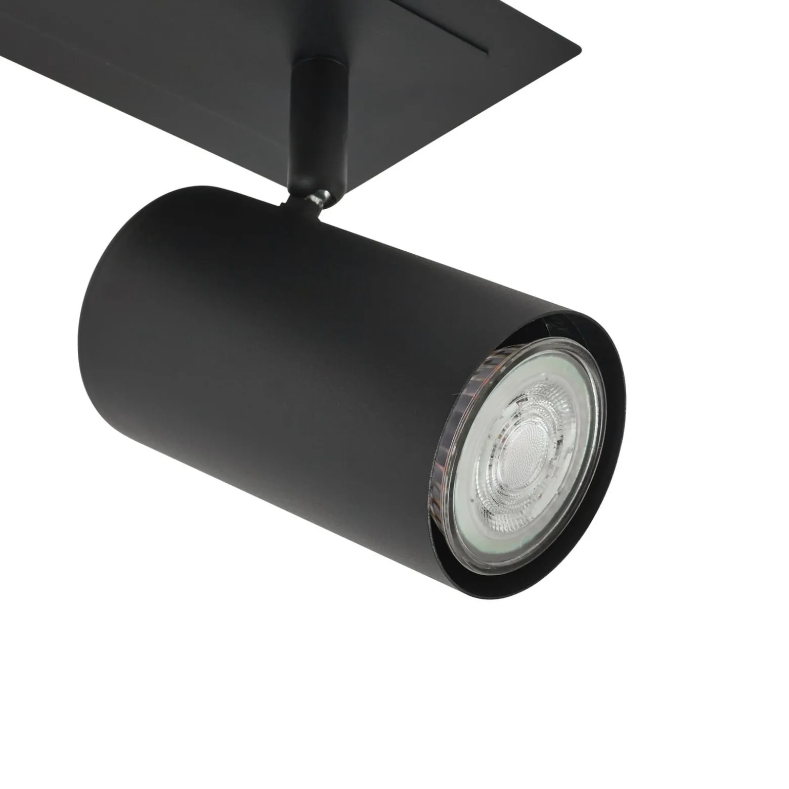 Lindby Deckenstrahler Joffrey, 80 cm, schwarz, 4-flg., GU10