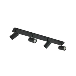 Lindby Deckenstrahler Joffrey, 80 cm, schwarz, 4-flg., GU10