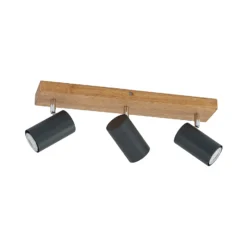 Lindby Deckenstrahler Maniva, 44cm, 3-flammig, schwarz, GU10