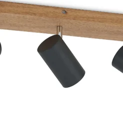 Lindby Deckenstrahler Maniva, 44cm, 3-flammig, schwarz, GU10