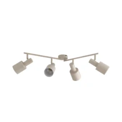 Lindby Deckenstrahler Ovelia, beige, 80 cm, 4-flammig, E27