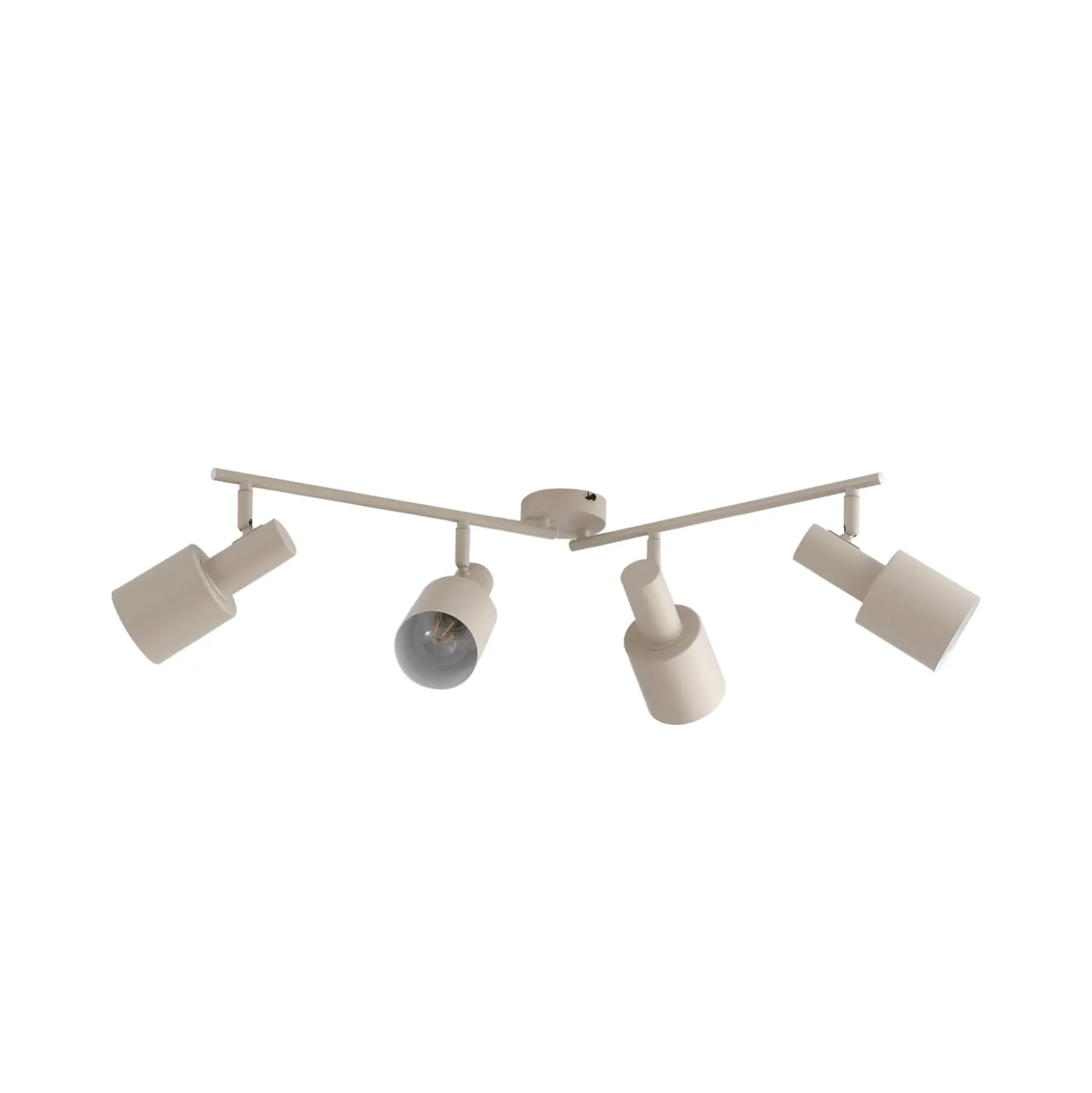 Lindby Deckenstrahler Ovelia, beige, 80 cm, 4-flammig, E27