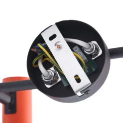 Lindby Deckenstrahler Ovelia, orange/schwarz, 4-flg., E27