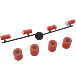 Lindby Deckenstrahler Ovelia, orange/schwarz, 4-flg., E27