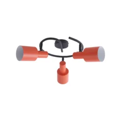 Lindby Deckenstrahler Ovelia, orange/schwarz, 3-flg., E27