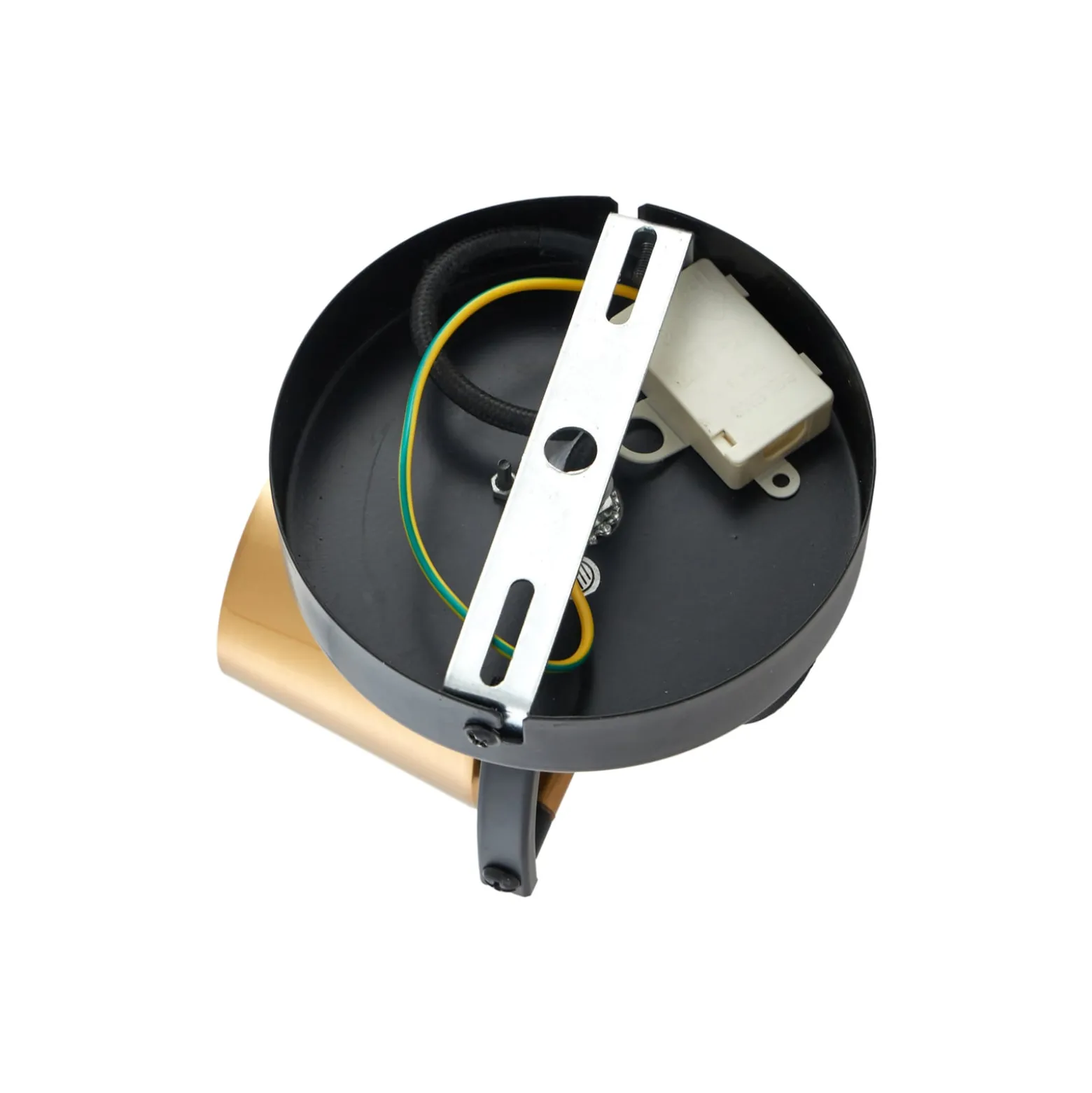 Lindby Deckenstrahler Sylveria, 1.flg., schwarz/gold, Eisen