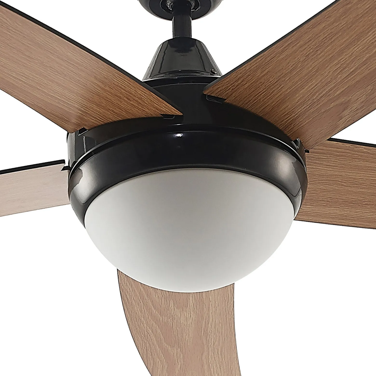Lindby Deckenventilator mit Licht Auraya, leise, schwarz
