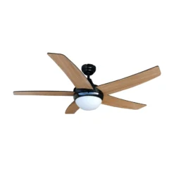 Lindby Deckenventilator mit Licht Auraya, leise, schwarz