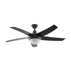 Lindby Deckenventilator mit Licht Auraya, leise, schwarz