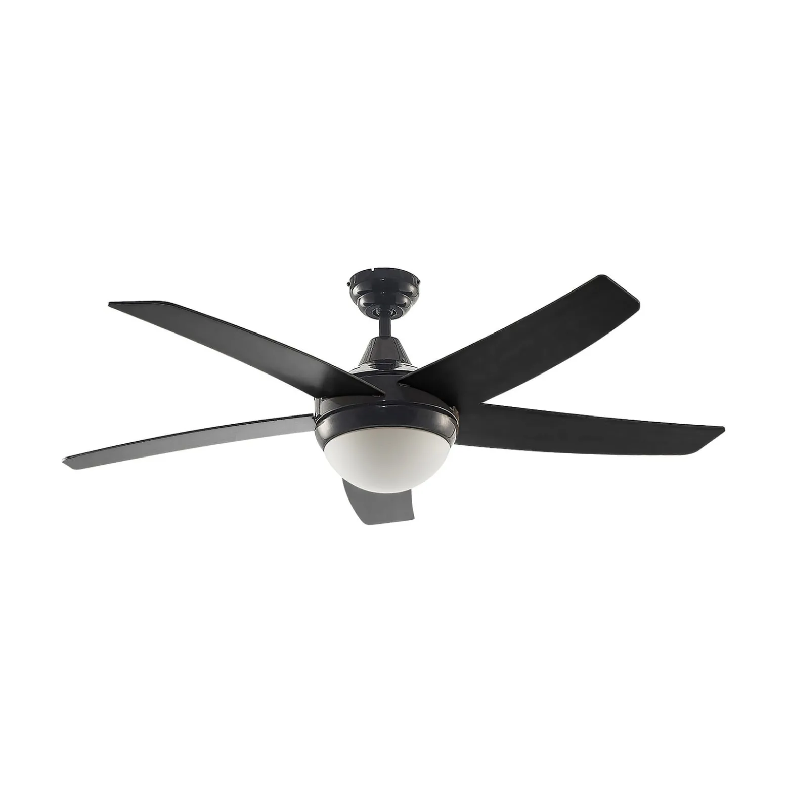 Lindby Deckenventilator mit Licht Auraya, leise, schwarz