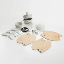 Lindby Deckenventilator mit Licht Minja, weiß, leise, Ø 80cm