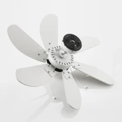 Lindby Deckenventilator mit Licht Minja, weiß, leise, Ø 80cm
