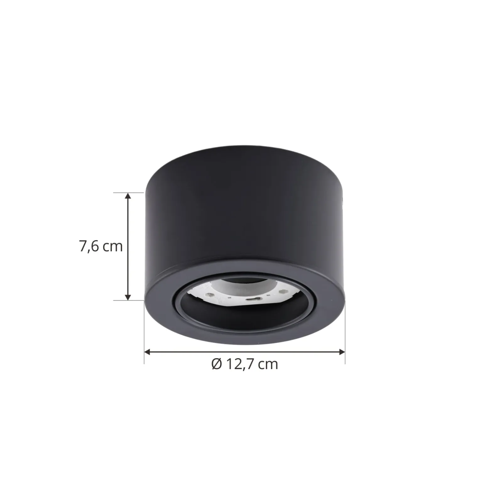 Lindby Downlight Jyla, 1-flammig, schwarz matt, GX53