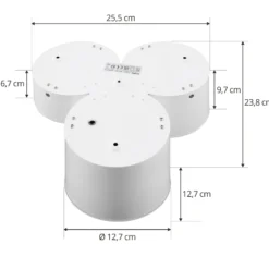 Lindby Downlight Jyla, 3-flammig, weiß matt, GX53