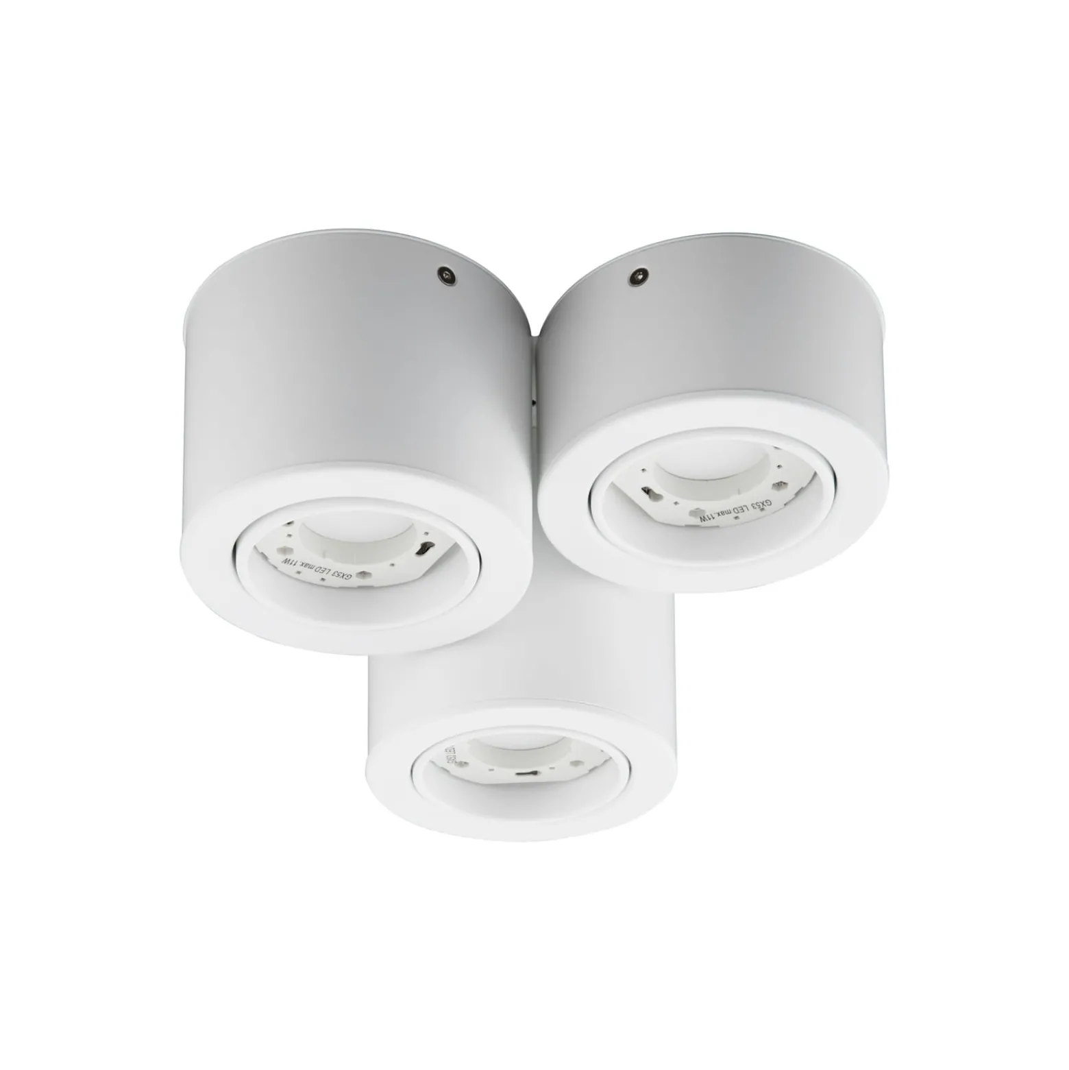Lindby Downlight Jyla, 3-flammig, weiß matt, GX53