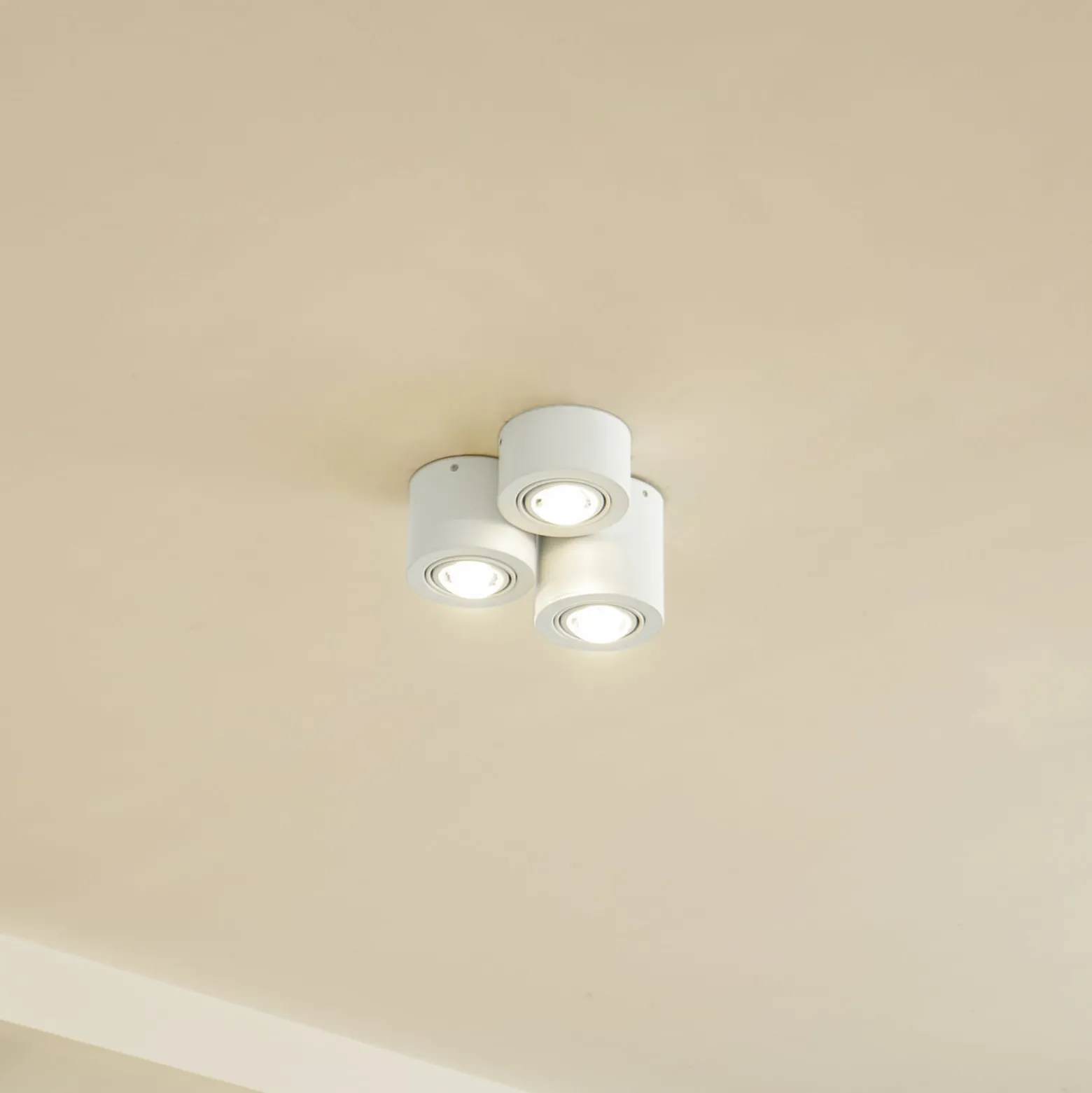 Lindby Downlight Jyla, 3-flammig, weiß matt, GX53