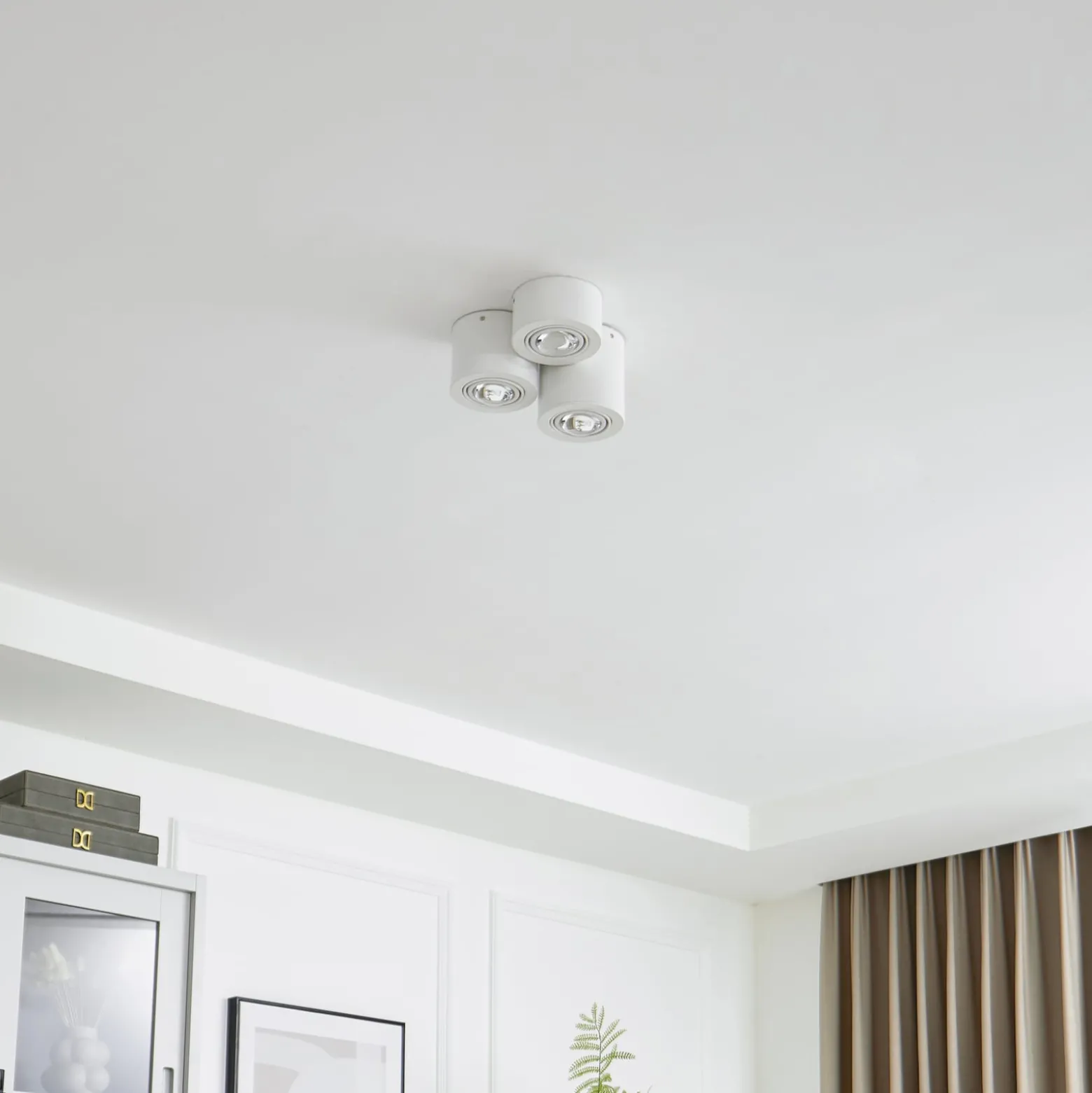 Lindby Downlight Jyla, 3-flammig, weiß matt, GX53